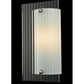Meyda Lighting Metro 6" Nickel Wall Sconce With Clear Fluted Quadrato Shade Glass
