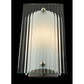 Meyda Lighting Metro 6" Nickel Wall Sconce With Clear Fluted Quadrato Shade Glass