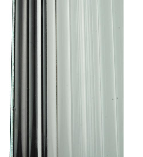 Meyda Lighting Metro 6" Nickel Wall Sconce With Clear Fluted Quadrato Shade Glass