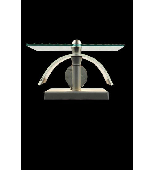 Meyda Lighting Metro 6" Nickel Wall Sconce With Clear Fluted Quadrato Shade Glass