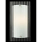 Meyda Lighting Metro 6" Nickel Wall Sconce With Clear Fluted Quadrato Shade Glass