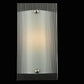Meyda Lighting Metro 6" Nickel Wall Sconce With Clear Reeded Quadrato Shade Glass