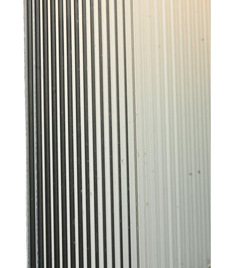 Meyda Lighting Metro 6" Nickel Wall Sconce With Clear Reeded Quadrato Shade Glass