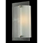 Meyda Lighting Metro 6" Nickel Wall Sconce With Clear Reeded Quadrato Shade Glass
