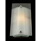 Meyda Lighting Metro 6" Nickel Wall Sconce With Clear Reeded Quadrato Shade Glass