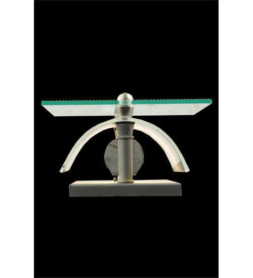 Meyda Lighting Metro 6" Nickel Wall Sconce With Clear Reeded Quadrato Shade Glass