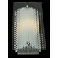 Meyda Lighting Metro 6" Nickel Wall Sconce With Clear Window Pane Quadrato Shade Glass