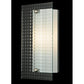 Meyda Lighting Metro 6" Nickel Wall Sconce With Clear Window Pane Quadrato Shade Glass
