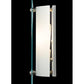 Meyda Lighting Metro 6" Nickel Wall Sconce With Clear Window Pane Quadrato Shade Glass