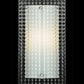 Meyda Lighting Metro 6" Nickel Wall Sconce With Clear Window Pane Quadrato Shade Glass