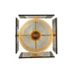 Meyda Lighting Metro 6" Silver Mini Pendant Light With Amber Quadrato Shade Glass