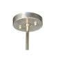Meyda Lighting Metro 6" Silver Mini Pendant Light With Amber Quadrato Shade Glass