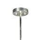 Meyda Lighting Metro 6" Silver Mini Pendant Light With Blue Quadrato Shade Glass