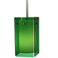 Meyda Lighting Metro 6" Silver Mini Pendant Light With Green Quadrato Shade Glass