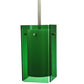 Meyda Lighting Metro 6" Silver Mini Pendant Light With Green Quadrato Shade Glass
