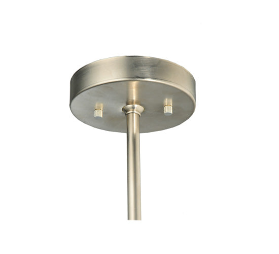 Meyda Lighting Metro 6" Silver Mini Pendant Light With Green Quadrato Shade Glass