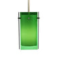 Meyda Lighting Metro 6" Silver Mini Pendant Light With Green Quadrato Shade Glass