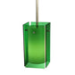 Meyda Lighting Metro 6" Silver Mini Pendant Light With Green Quadrato Shade Glass