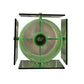Meyda Lighting Metro 6" Silver Mini Pendant Light With Green Quadrato Shade Glass
