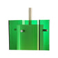 Meyda Lighting Metro 6" Silver Mini Pendant Light With Green Quadrato Shade Glass