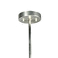 Meyda Lighting Metro 6" Silver Mini Pendant Light With Red Quadrato Shade Glass