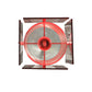 Meyda Lighting Metro 6" Silver Mini Pendant Light With Red Quadrato Shade Glass