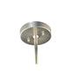 Meyda Lighting Metro 6" Silver Mini Pendant Light With White & Clear Quadrato Shade Glass