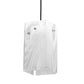 Meyda Lighting Metro 6" Textured Black Blanco Swirl Quadrato Mini Pendant Light With White & Clear Shade Glass