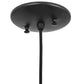 Meyda Lighting Metro 6" Textured Black Blanco Swirl Quadrato Mini Pendant Light With White & Clear Shade Glass