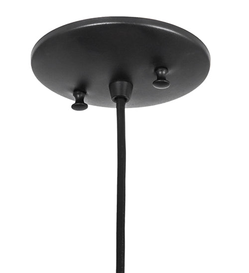 Meyda Lighting Metro 6" Textured Black Blanco Swirl Quadrato Mini Pendant Light With White & Clear Shade Glass