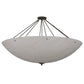 Meyda Lighting Metro 60" 12-Light Timeless Bronze Semi-flush Mount Ceiling Light With Whitestone Idalight Shade Glass