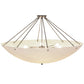 Meyda Lighting Metro 60" 12-Light Timeless Bronze Semi-flush Mount Ceiling Light With Whitestone Idalight Shade Glass
