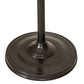 Meyda Lighting Metro 69" Craftsman Brown Chambord Swirl Deco Ball Torchiere Floor Lamp With Mauve Shade Glass