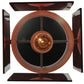 Meyda Lighting Metro 6"Sq Black Mini Pendant Light With Transparent Red Idalight Quadrato Shade Glass