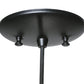 Meyda Lighting Metro 6"Sq Black Mini Pendant Light With Transparent Red Idalight Quadrato Shade Glass