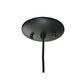 Meyda Lighting Metro 7" Black Mini Pendant Light With Green Quadrato Shade Glass
