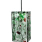 Meyda Lighting Metro 7" Black Parade Mini Pendant Light With Green & Red Confetti Quadrato Shade Glass