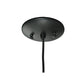 Meyda Lighting Metro 7" Black Quadrato Mini Pendant Light With Amber Shade Glass