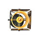 Meyda Lighting Metro 7" Black Quadrato Mini Pendant Light With Amber Shade Glass