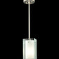 Meyda Lighting Metro 7" Silver Mini Pendant Light With Clear Fluted Quadrato Shade Glass