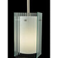 Meyda Lighting Metro 7" Silver Mini Pendant Light With Clear Fluted Quadrato Shade Glass