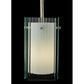 Meyda Lighting Metro 7" Silver Mini Pendant Light With Clear Fluted Quadrato Shade Glass