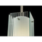 Meyda Lighting Metro 7" Silver Mini Pendant Light With Clear Fluted Quadrato Shade Glass