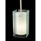 Meyda Lighting Metro 7" Silver Mini Pendant Light With Clear Fluted Quadrato Shade Glass