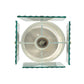 Meyda Lighting Metro 7" Silver Mini Pendant Light With Clear Fluted Quadrato Shade Glass