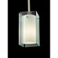 Meyda Lighting Metro 7" Silver Mini Pendant Light With Clear Fluted Quadrato Shade Glass