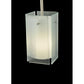 Meyda Lighting Metro 7" Silver Mini Pendant Light With Clear Reeded Quadrato Shade Glass