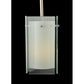 Meyda Lighting Metro 7" Silver Mini Pendant Light With Clear Reeded Quadrato Shade Glass