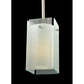 Meyda Lighting Metro 7" Silver Mini Pendant Light With Clear Reeded Quadrato Shade Glass