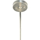 Meyda Lighting Metro 7" Silver Mini Pendant Light With Clear Reeded Quadrato Shade Glass